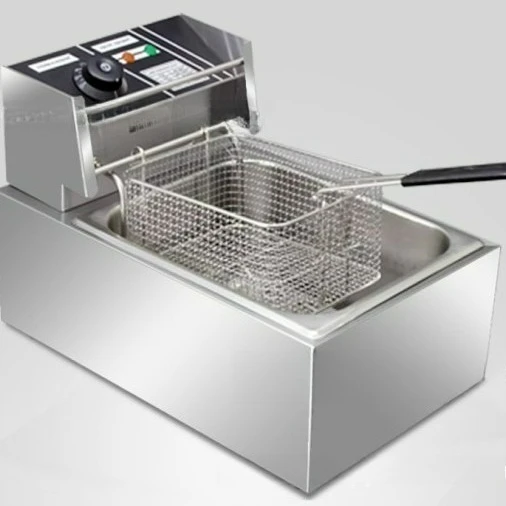 

Food Electric Fryer Twist Fries Machine Fried Chicken Stinky Tofu Single Cylinder Fryer Stall