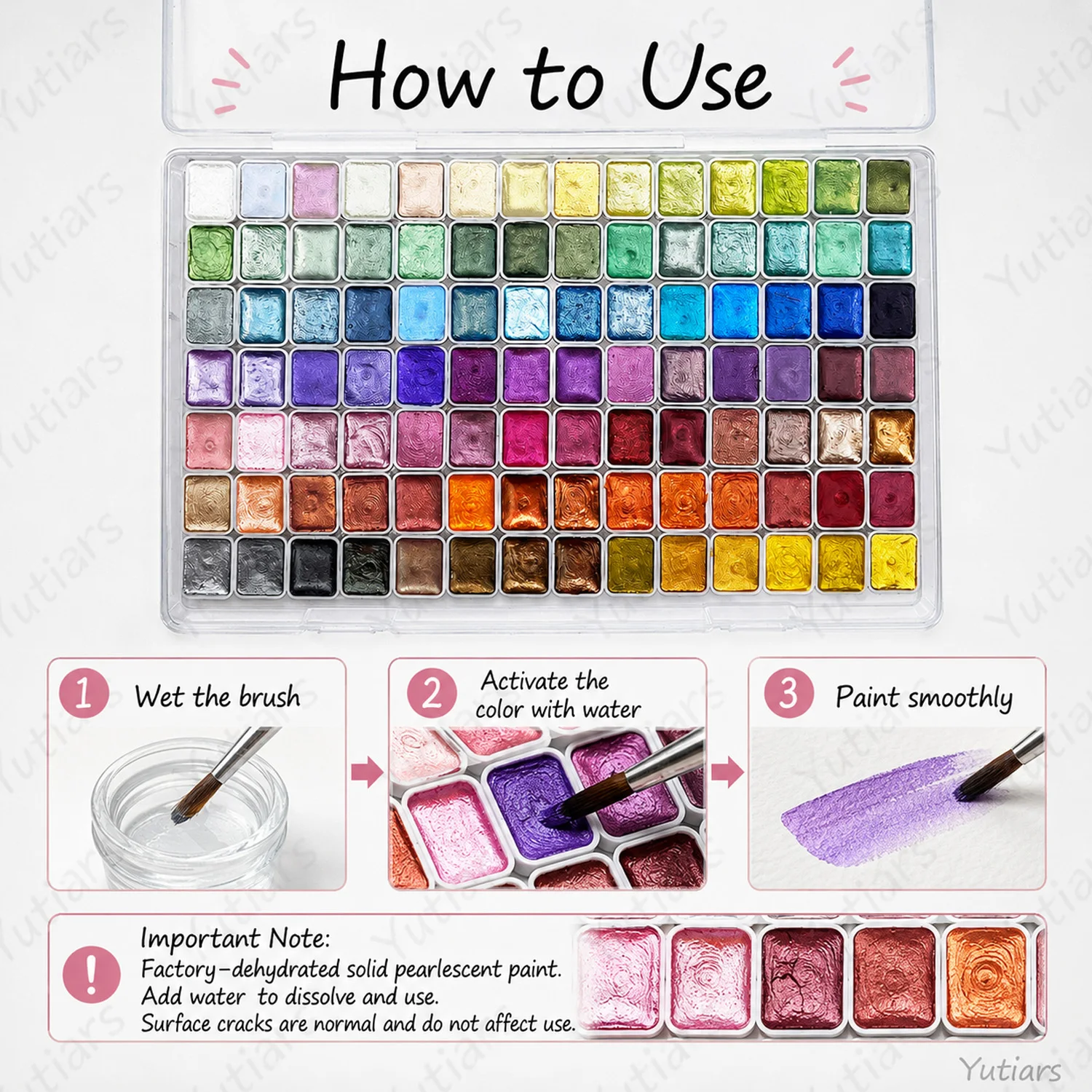 Набор акварельных красок с пер – обзор и цена Watercolor Paint Set Solid Pigment