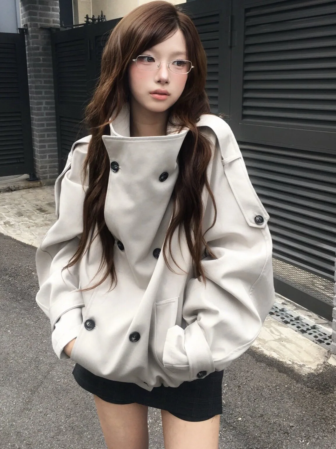 Korean Style Short Double-Breasted Coat Women's Jacket Autumn New Design Sensation Shape Top Korean Fashion Outerwear