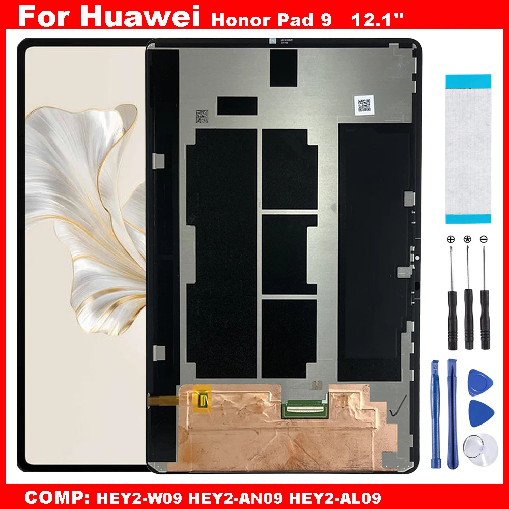 

AAA для HUAWEI Honor Pad 9 12,1 дюйма HEY2 HEY2-W09 HEY2-AN09 HEY2-AL09, ЖК-дисплей, дигитайзер сенсорного экрана, стекло в сборе, ремонт