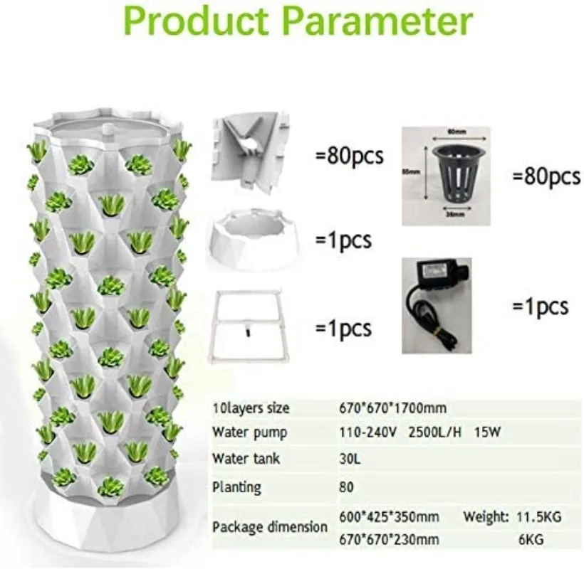 الدفيئة الزراعية الجديدة داخلي الأناناس المائية برج حديقة نظام الزراعة المائية العمودية 10 طبقة برج