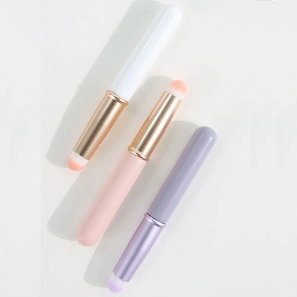 With Cap Lip Brush Professional 3 Color Lip Accessory Concealer Smudge Brush Makeup Tool Mini Lipstick Women Beauty