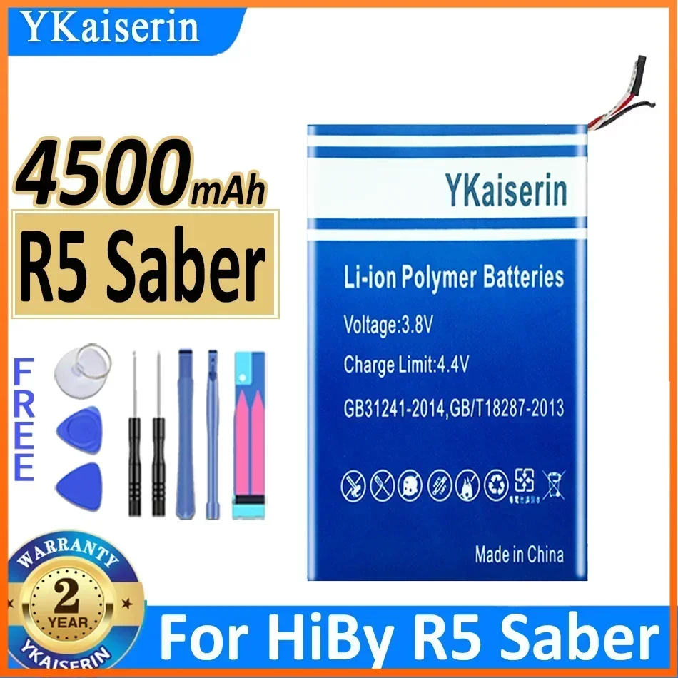 YKaiserin 2300mAh/4500mAh Replacement Battery for HiBy R5 Saber R3 Pro Batterie Bateria Warranty 2 Years + Free Tools