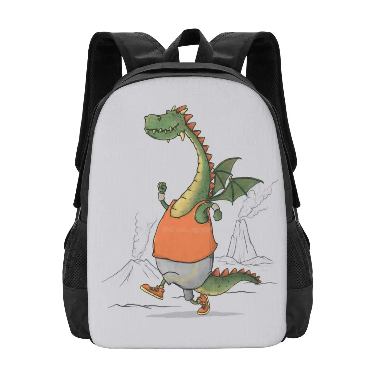 Morning Run Hot Sale Backpack Fashion Bags Running Morning Mountains Dragon Sport Athletic Funny Animals Cartoon Nature Kids