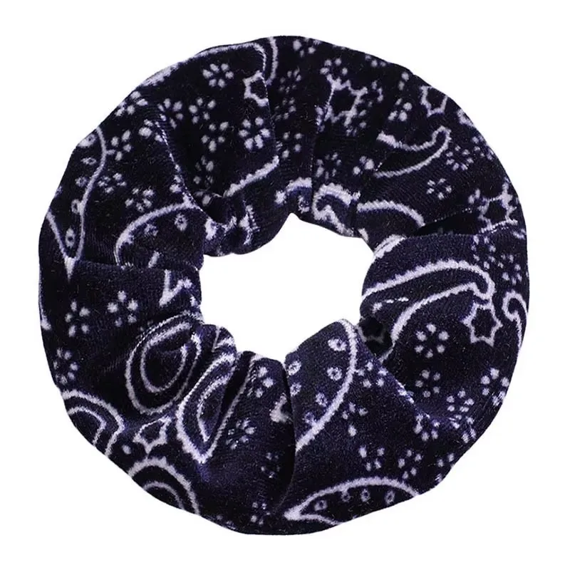 3PCS/4PCS/7PCS Velvet Paisley elastic headband Hair tie Ponytail rope view 5