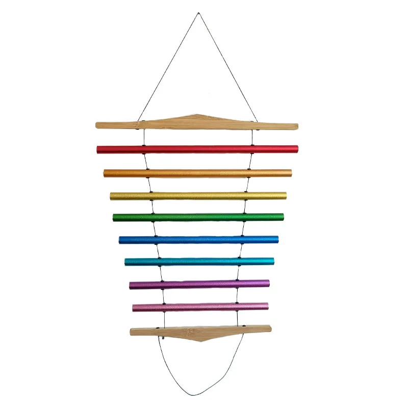 Hooqu Sound Healing Therapy Chakra Flow Wind Chimes Musical Instruments Chakra Healing Elemental Swinging Bell Percussion Tubul - Image 2