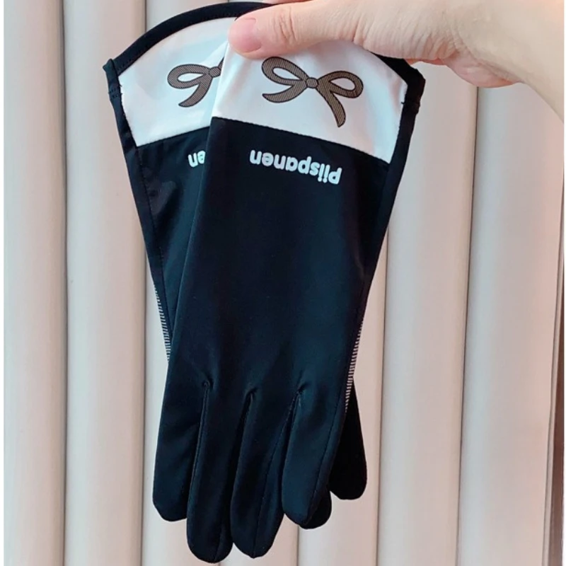 

Summer Arrivals Full Finger Ice Silk Gloves Breathable Thin Non Slip Sun Protection Gloves for Outdoor Cycling Driving Sports