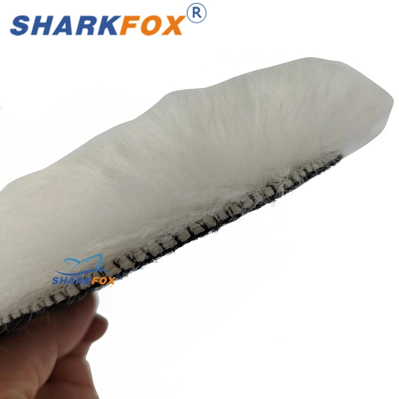 Sharkfox Wool Polishing Disc 80-180mm Heavy Cutting Pad Wool Polishing Buffing Pads High Density Lambs For Polisher Waxing