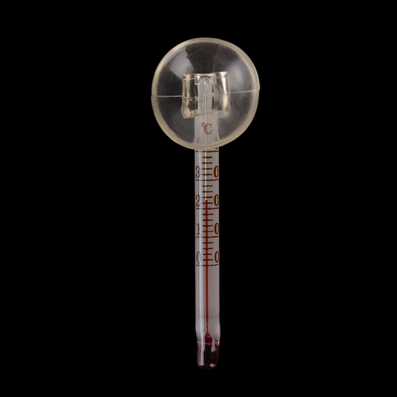 1pcs Glass Meter Aquarium Lab Water Temperature Thermometer With Nice Suction Cup For Lab Experiment 7cm