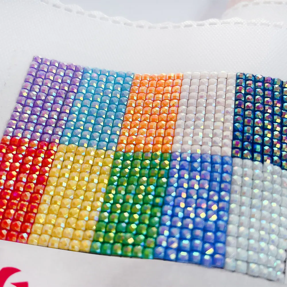 Single Color AB Square Diamond Beads for 5D Diamond Paintings Resin AB Diamond Painting Drills 2.5mm AB drills 1000/2000Pcs