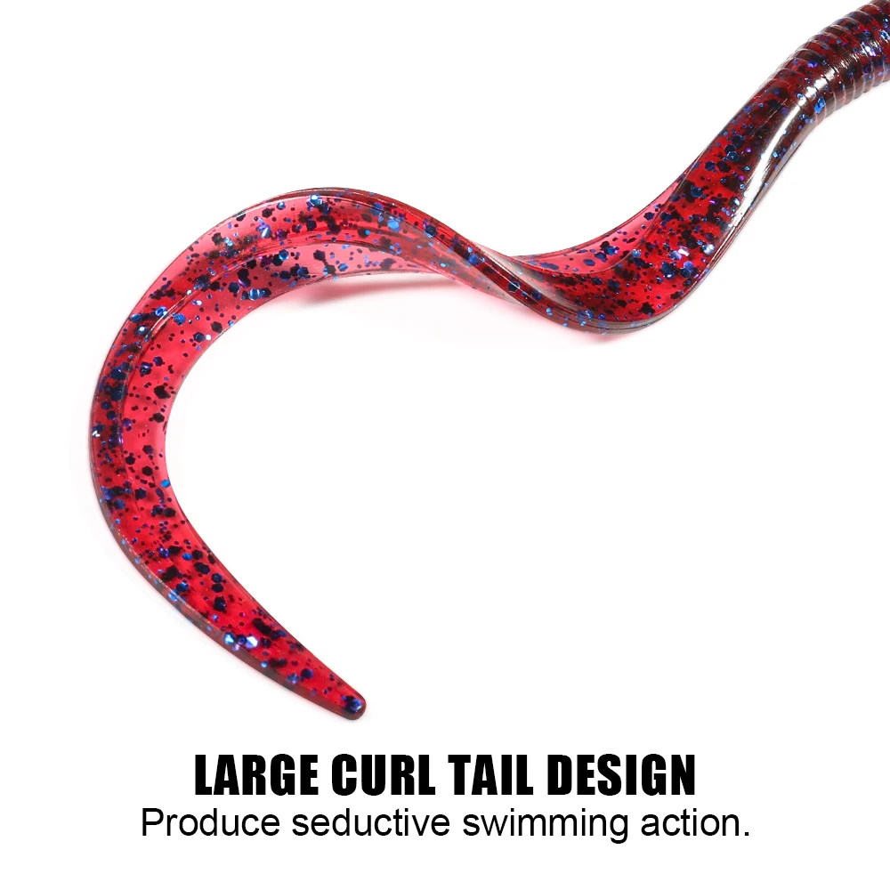 Spinpoler Soft Fishing Lure Worm Long Tail 8\