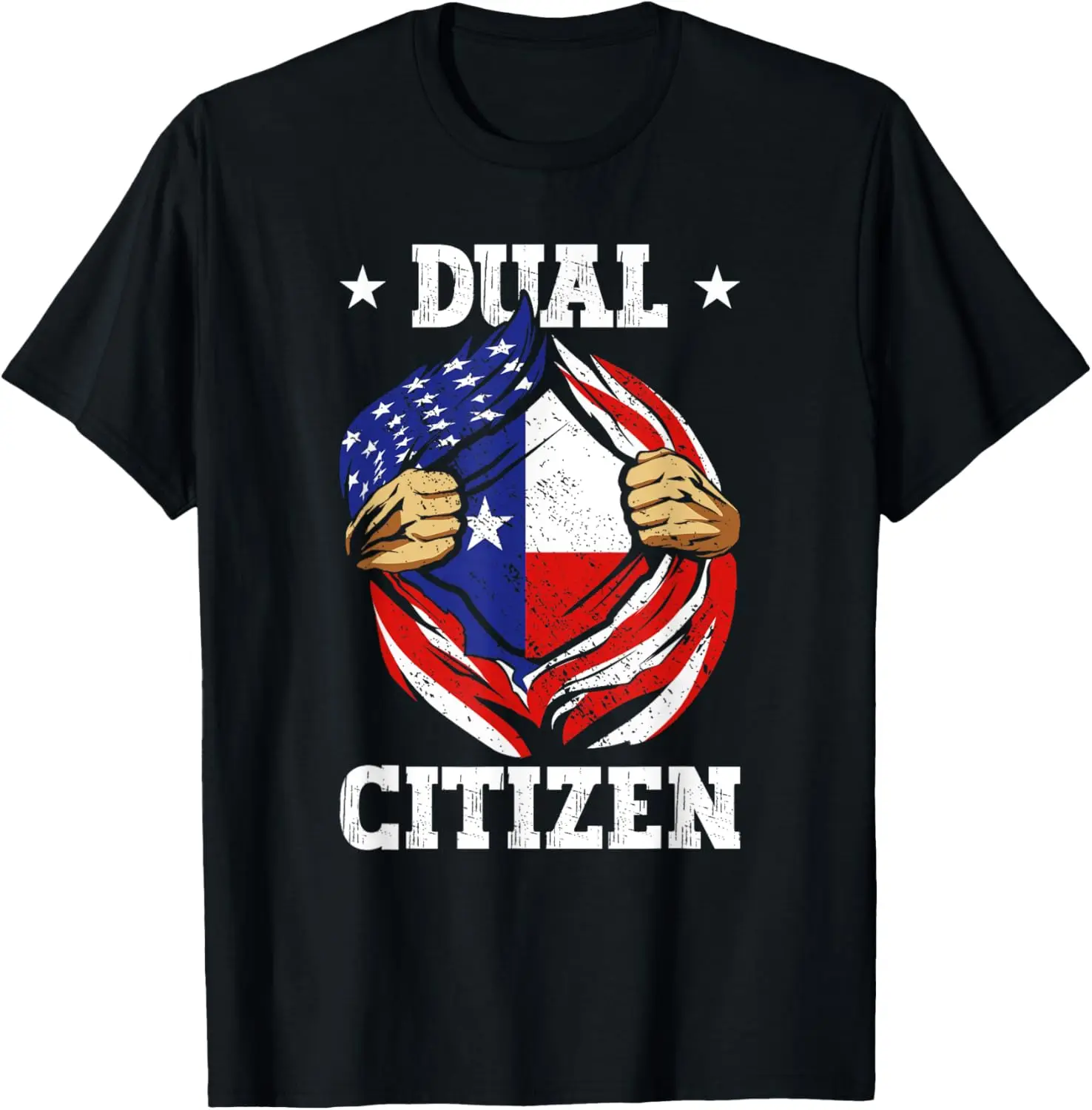 

Футболка с изображением техаса Dual Citizen Texas Pride с флагом США и Техаса