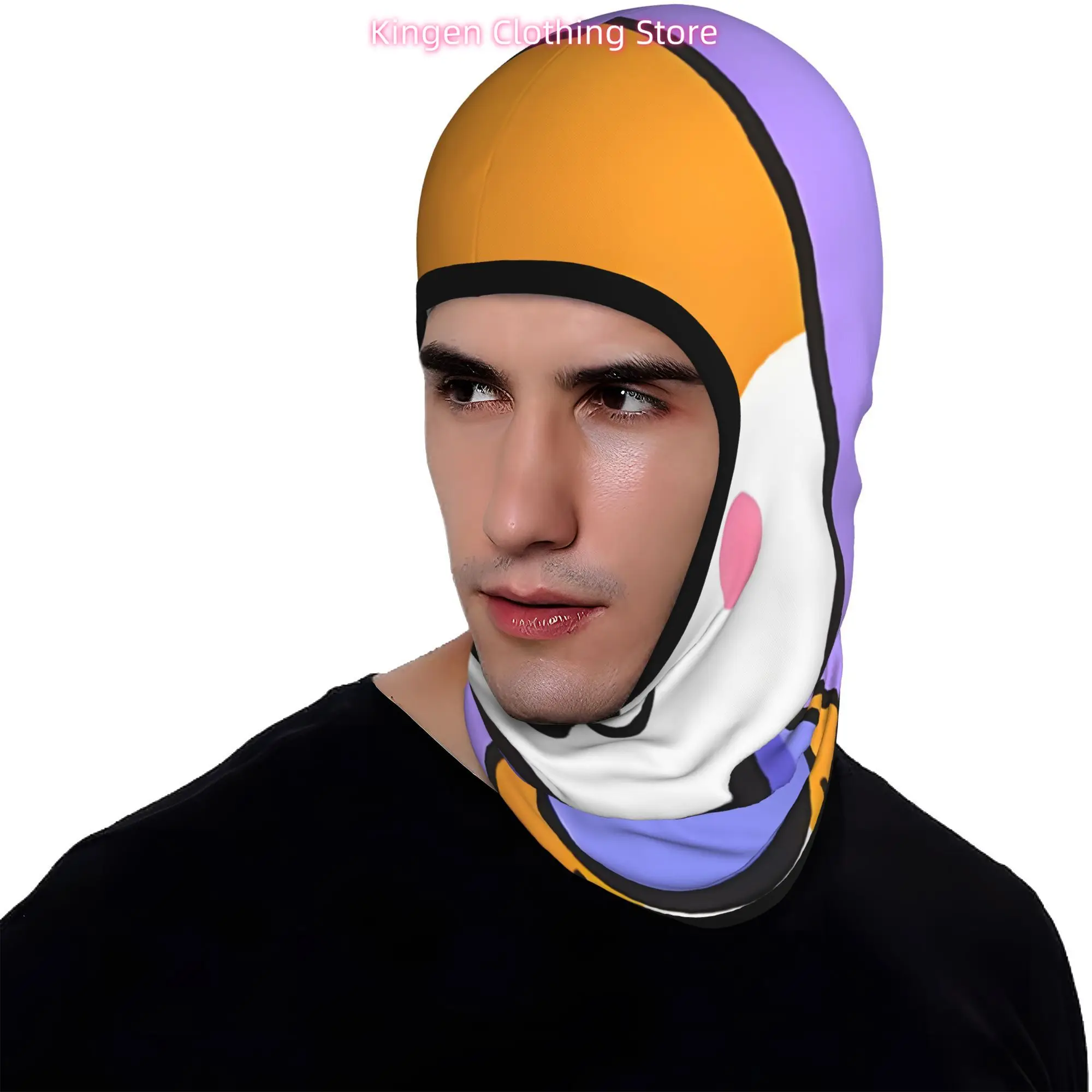 1pc Cute Dog Puppy Art 2 (Akita Inu Puppy Corgi Puppy) Balaclava Neck Gaiter Breathable Windproof Dust-Proof Full Face Mask Suit