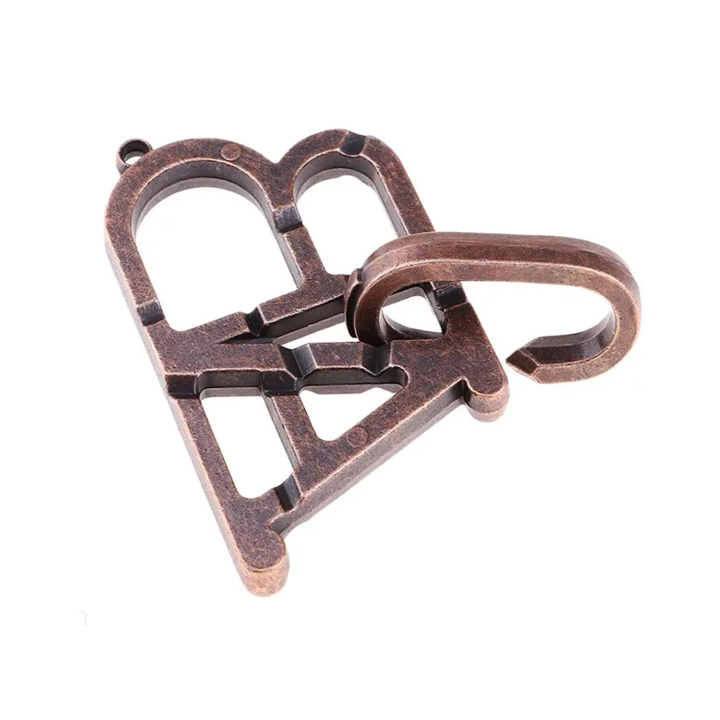 ABC 잠금 퍼즐 Unwrap 장난감 금속 퍼즐 두뇌 티저 성인을위한 IQ 게임 어린이 교육 퍼즐 장난감