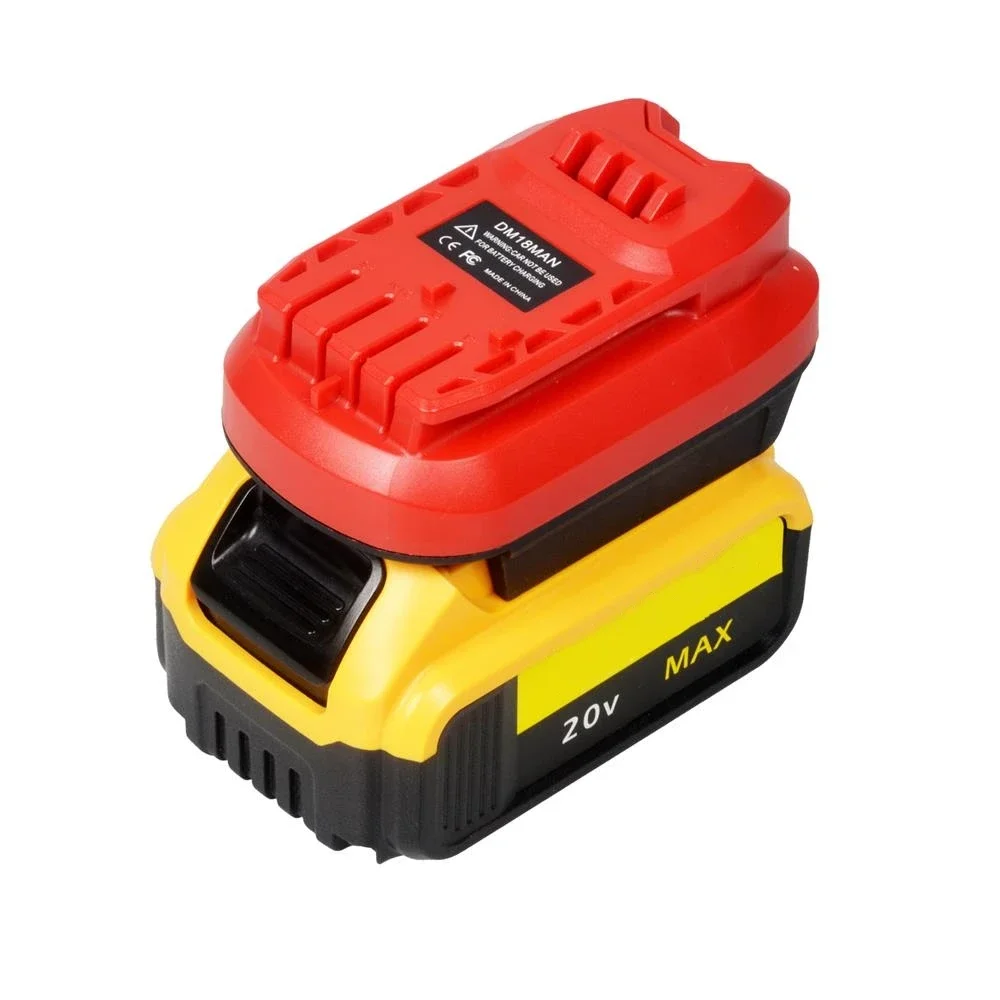 DM18MAN Adapter is Applicable to Craftsman 20V Cordless Tool for Dewalt 20V/Milwaukee 18V Lithium Battery Conversion