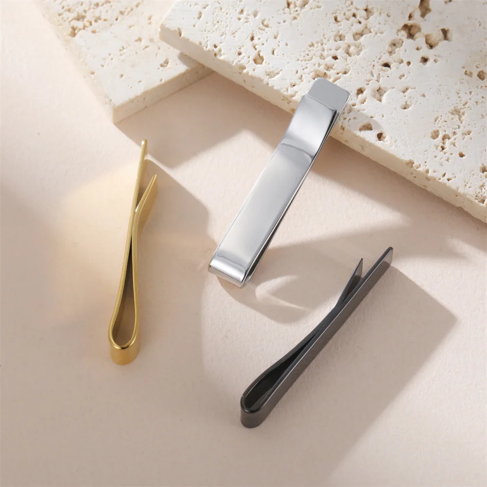 My Shape Tie Clips Stainless Steel 3 Pcs Tie Clip Set Men Business Shirt Suit Jewelry Groom Wedding Party Men's Valentines Gifts - Image 3
