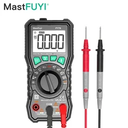 MASTFUYI FY76 Professional Digital Multimeter 6000 Counts True RMS Auto AC/DC Current Voltage Tester Ohm Capacitance Hz NCV Test