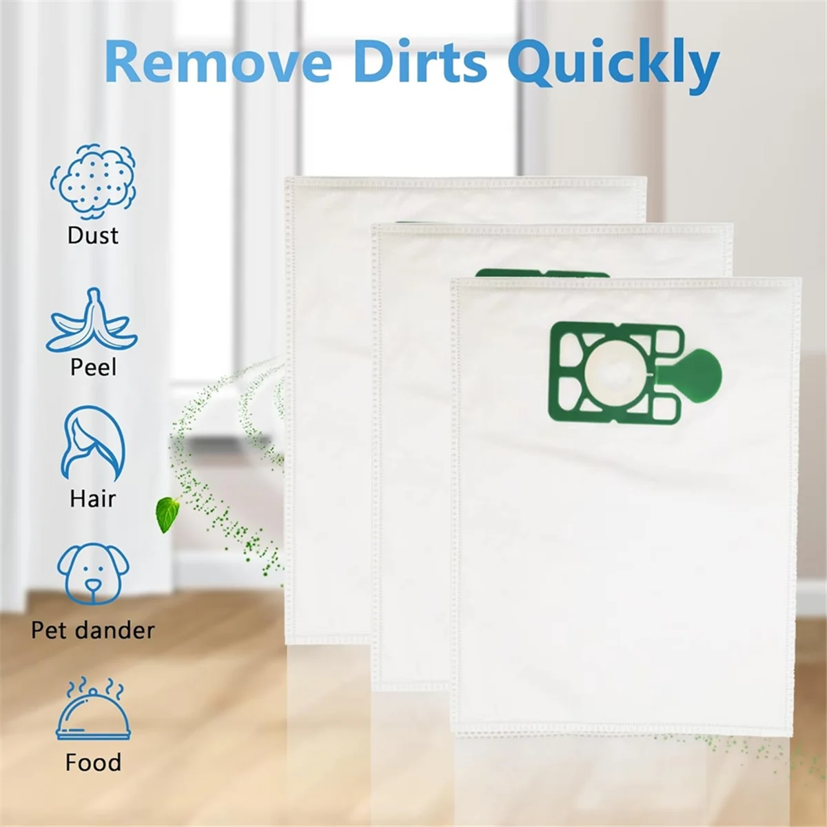 10PCS Dust Bag Replacement for NVM-1CH/604015 HVR200M-22 NQS250B Hetty/HET200A Harry/HHR200A Vacuum Bags