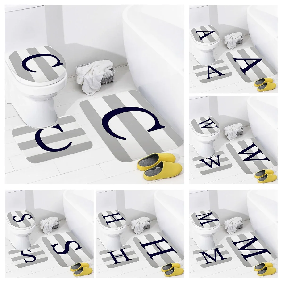 

3 шт., Противоскользящие коврики для ванной