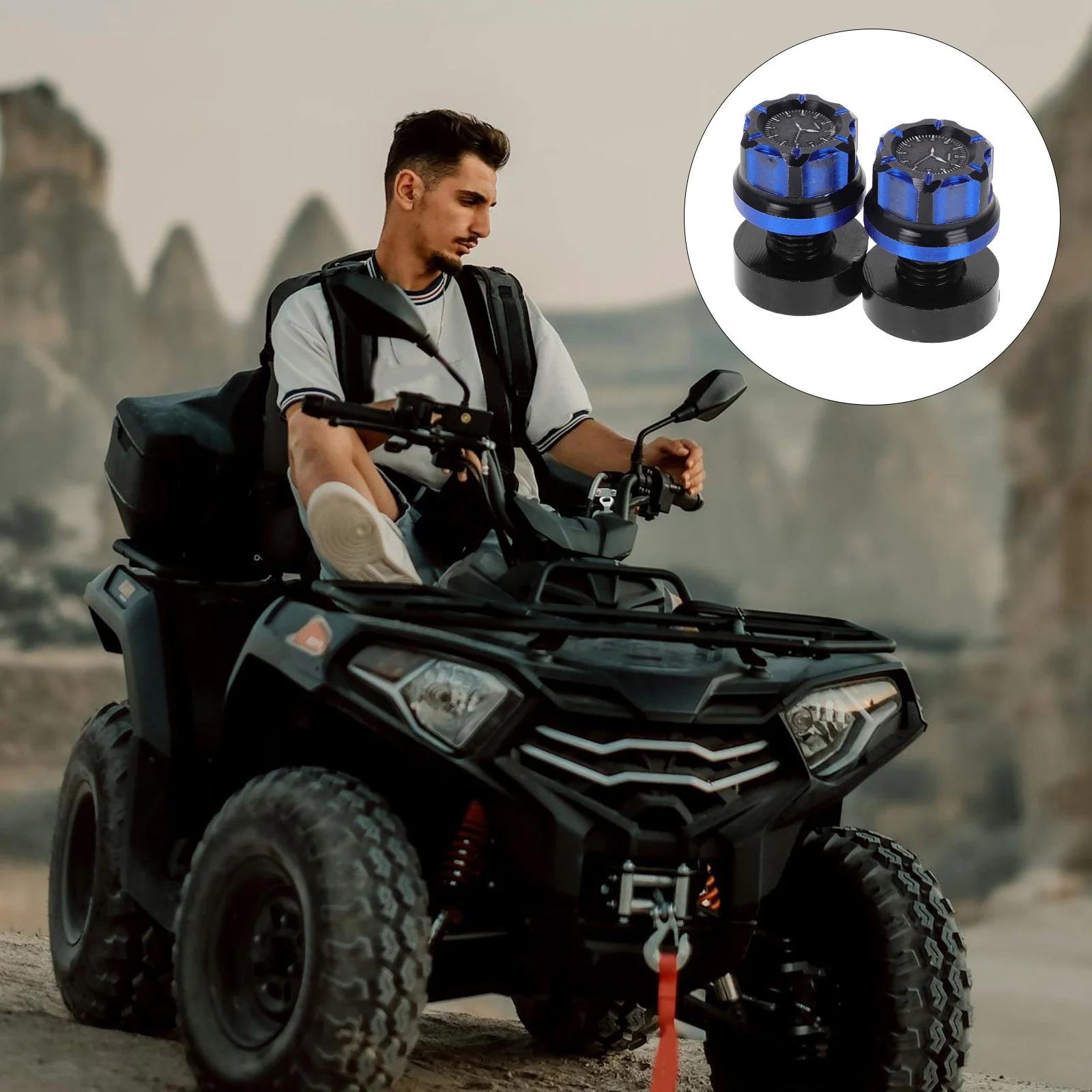 

1Pair Universal Motorcycle Mirror Hole Plugs Screws Decorative Cover for Rearview Mirrors Replacement Motor Parts for Most