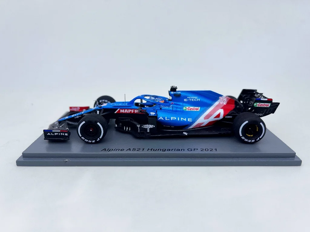 ของขวัญ1:43 A521 F1ประกายไฟ2021เฟอร์นันโดอลองโซ่สถานที่จำลอง4th โลหะเรซินแบบสถิตโมเดลรถยนต์แบบจำกัด