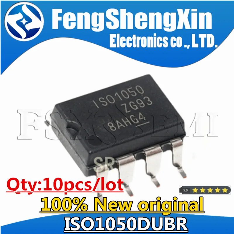 10pcs/lot ISO1050DUBR ISO1050DUB ISO1050 CAN TRANSCEIVER IC SOP-8