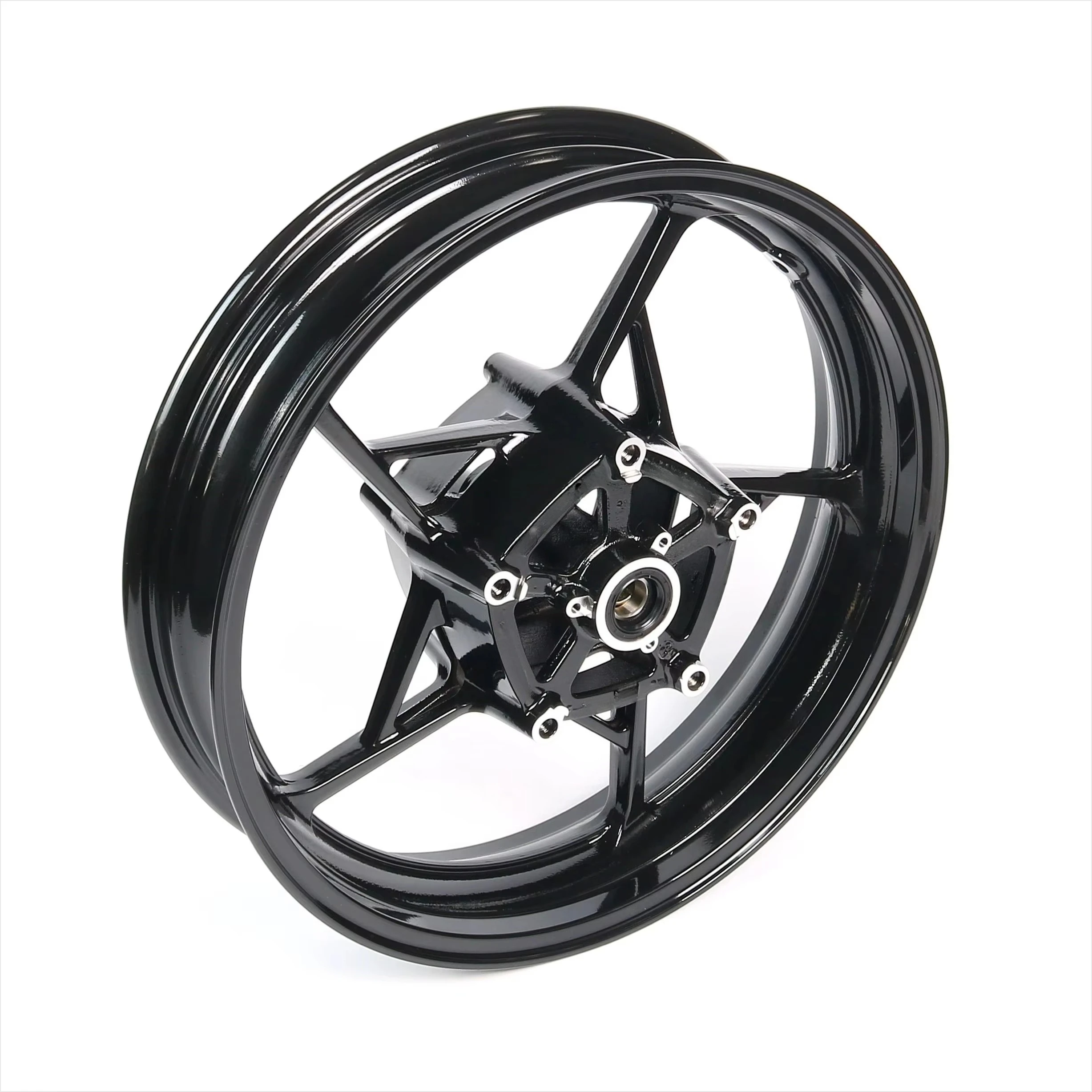 

Motorcycle front wheel hub for rear wheel hub