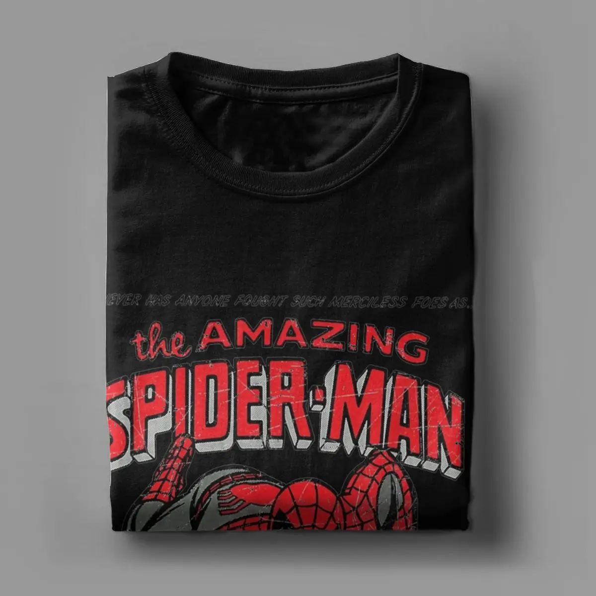 Camisetas creativas de Spiderman para hombres, camisa de cuello redondo, 100% algodón, Retro, cómic, película, regalo de cumpleaños