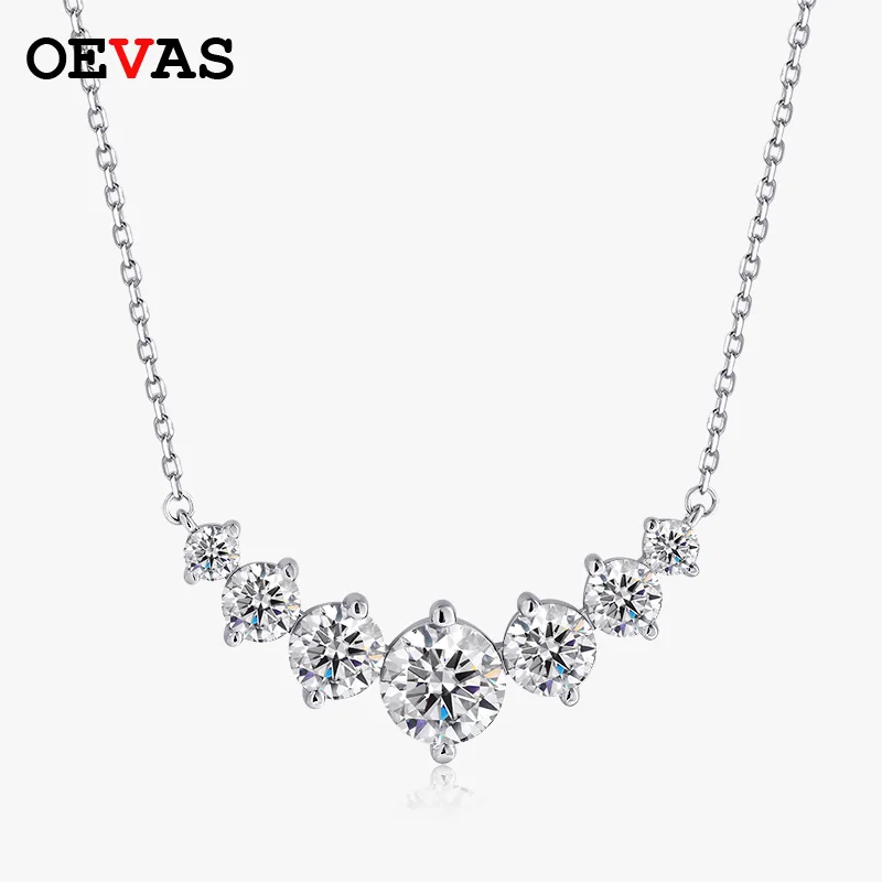 

OEVAS 100% 925 Sterling Silver 1.7 Carat Moissanite Diamond Pendant Necklace For Women Luxury Wedding Party Fine Jewelry Gifts