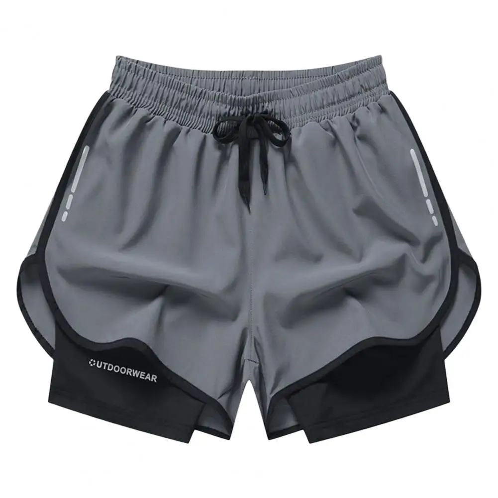 Atletische Shorts Heren Fitness Hardloopbroek Gevoerd Nep Twee Stukken Training Basketbal Casual Shorts