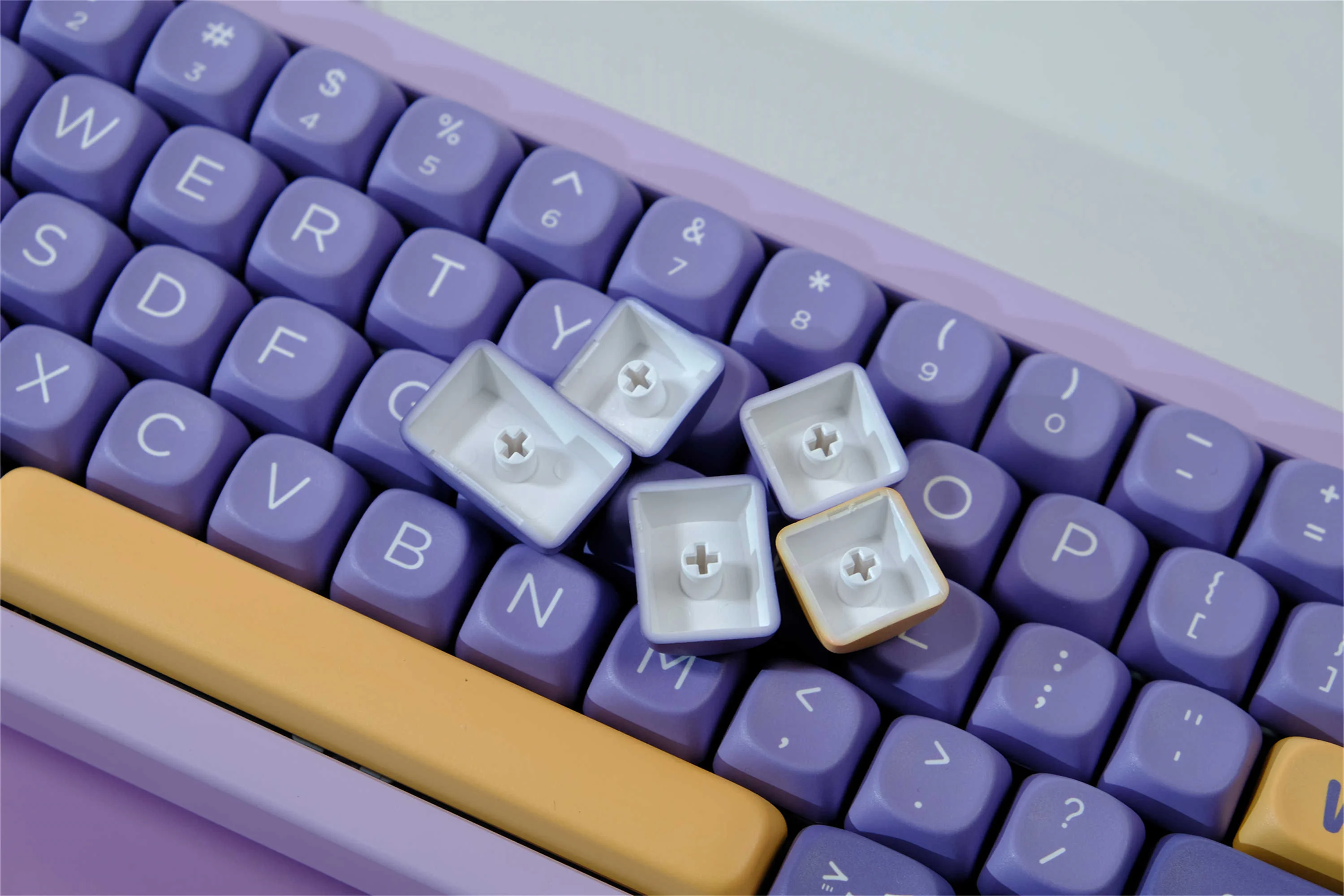 Keycap Sacrifice Gods 126 Tombol Bahan PBT Profil MOA Wooting DYE-SUB Dipersonalisasi untuk Keyboard Mekanis CHERRY MX Switch