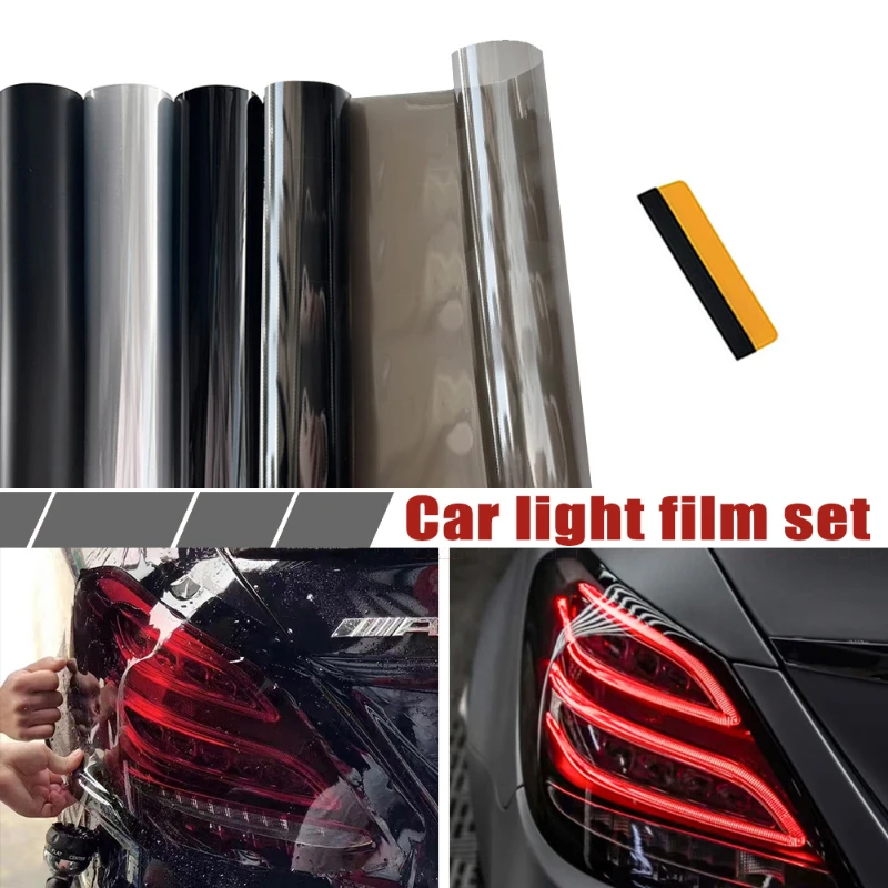 

Car Headlight Taillight Protective Film Tint Vinyl Film Auto Lamp Film Sticker Sheet Color-Changing Smoke Matt Rear Fog Stickers