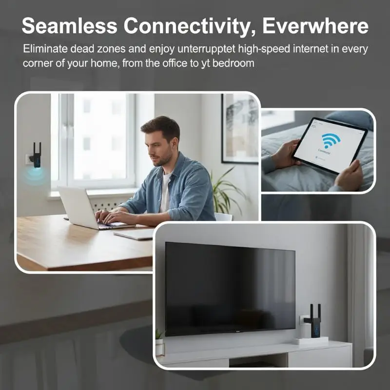 

Беспроводной USB 3.0 адаптер 1300 Мбит/с, двухдиапазонный, Plug and Play, 5 ГГц Wi-Fi приемник для быстрого интернета, стриминга, игр и работы