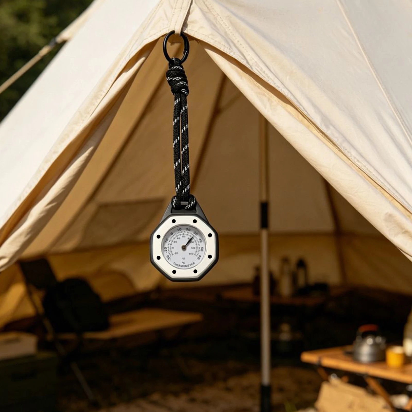 Octagonal Mechanical Thermometer Pointer Celsius Fahrenheit Thermometers Mechanical Temperature Sensor for Camping