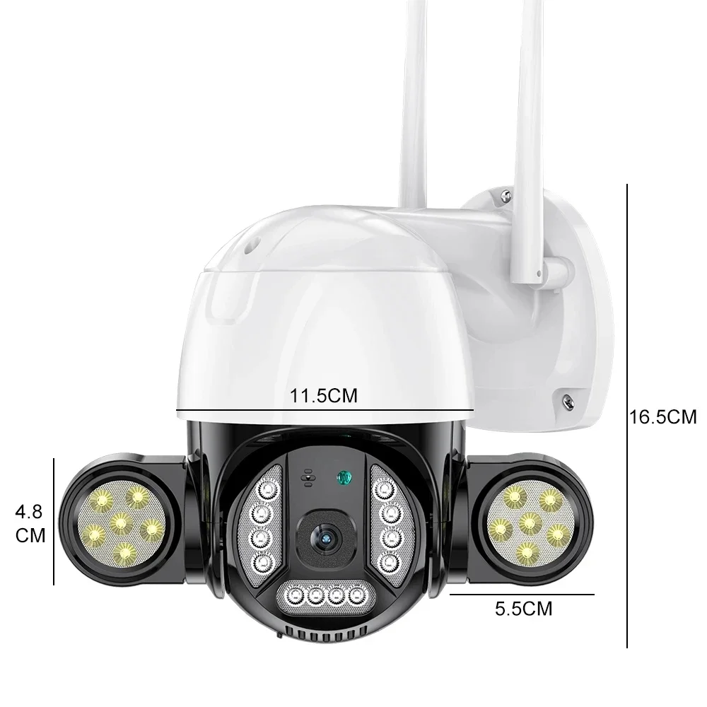 Outdoor Camera V380 Pro 4G Lte Sim 3MP Video Security Cctv Wireless Smart Tracking Dome 360 Floodlight 4x Zoom Ip Camera
