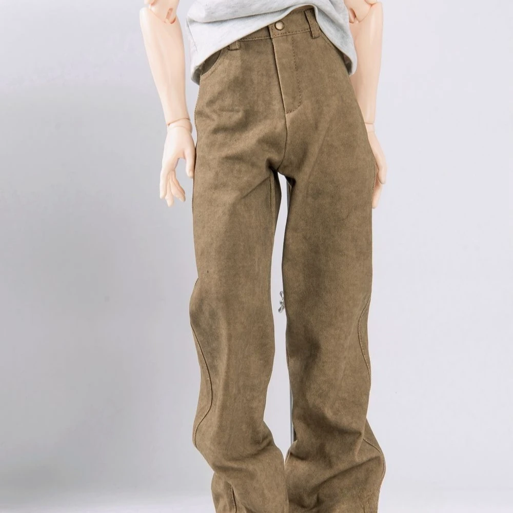 Mode 1/3 Puppe Kleidung Fit Bis 75 cm Männliche Bjd Puppe Lose Breite Bein Jeans Dress Up Spielen Haus mädchen Spielzeug Puppe Zubehör, Keine Puppe