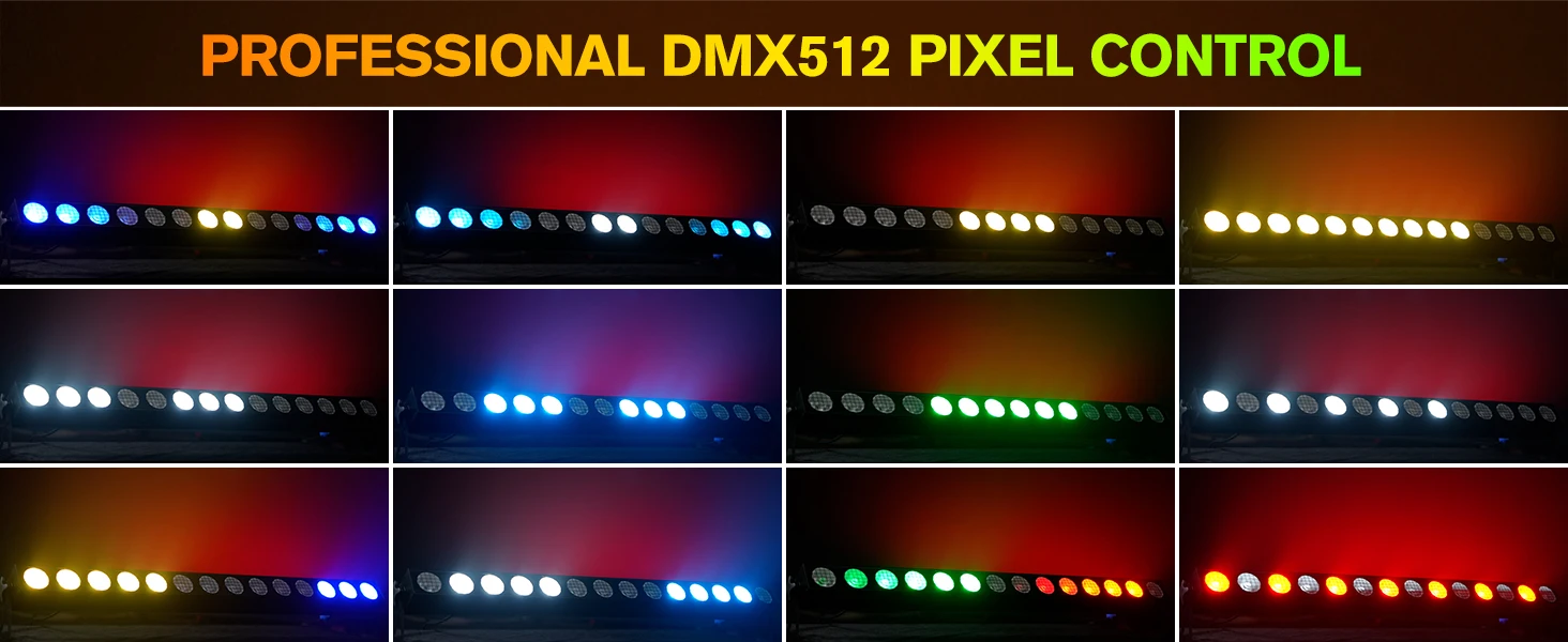 Yiflamefly 150W Wandfluter 14x20W RGBW COB LED Bühnenlicht DMX Pixel-Steuerung Hintergrundbeleuchtung für Hochzeit Party Bar KTV Club – Detail 4