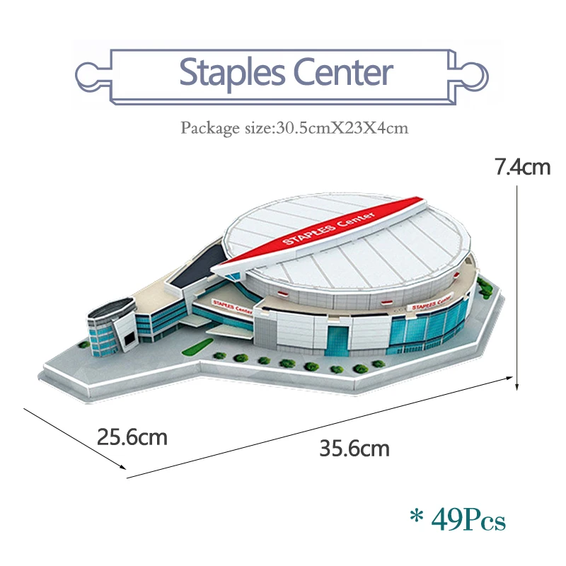 World Famous Building Model 3d Three-Dimensional Paper Puzzle Basketball Football Stadium Arena Diy Assembly Boys Toy Gift p254