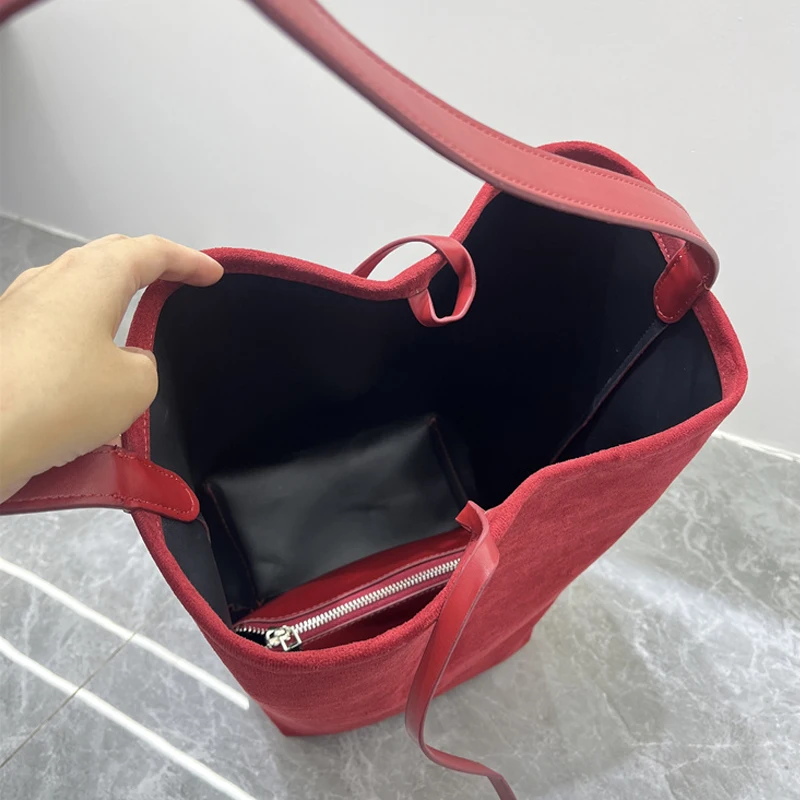 MEDIOW Vintage Bucket Bags For Women Luxury Designer Handbags And Purse 2023 New In Faux Suede Large Capacity With Inner Pocket