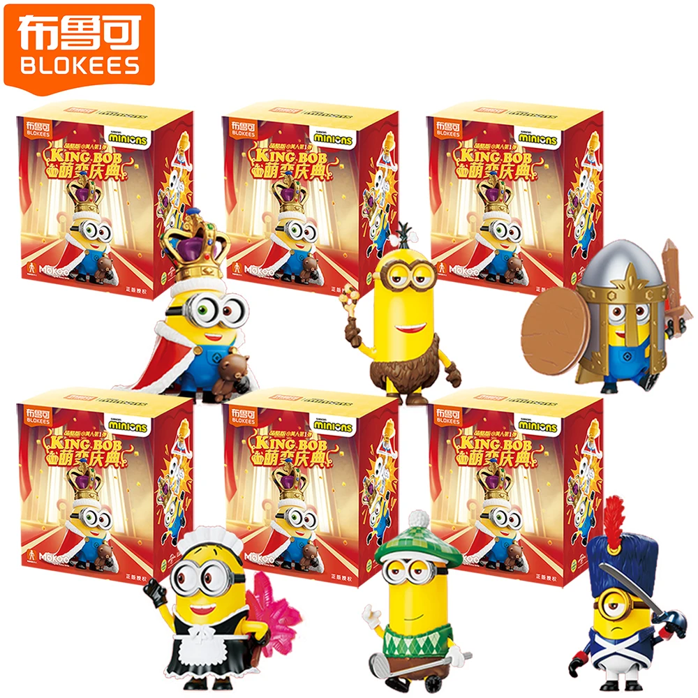 

BLOKEES Genuine Minions Comedy Cartoon Creative Soldier Stuart Maid Phil Building Blocks Children's Christmas Cherish Doll Toys