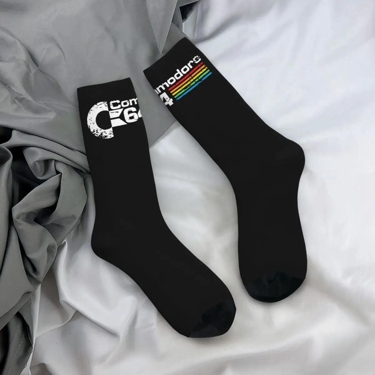 Winter Warm Funny Men's Women's The Old Technology Commodore 64 Computer Socks Breathable Football Socks