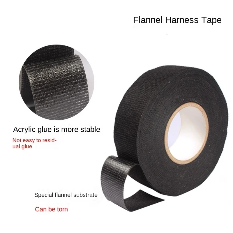 Hand-torn Velvet Tape Electrical Tape Automotive Engine Compartment Sound Insulation Circuit Shielding Cloth Base Adhesive