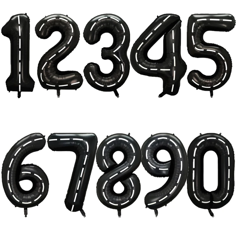 40 Zoll große Anzahl Folie schwarze Luftballons 0 1 2 3 4 5 6 7 8 9 Ball Geburtstags feier Dekoration Erwachsene Kinder Ballon Helium Party Globos