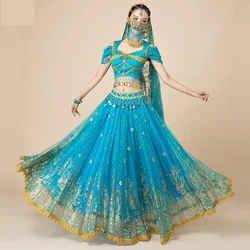 Festival Princess Costume Indian Dance Embroidery Jasmine Costume Party Role Play Jasmine Princess Costume