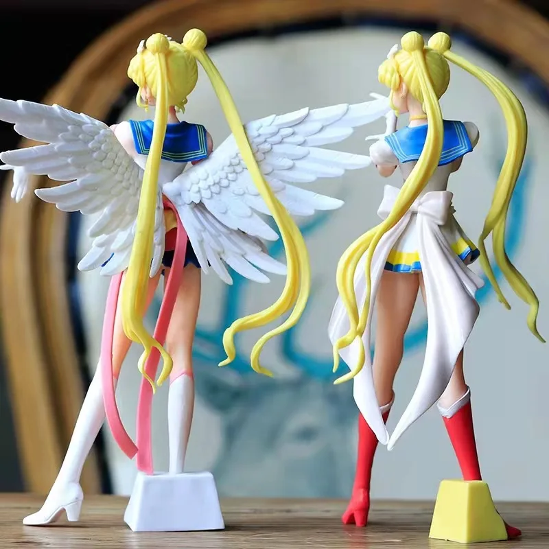 Classic Anime Figures Female Warrior Moon Hare Doll Charm Angel Sailor  Hare Kawaii  PVC Model Cake Decoration Gift For Girls view 5