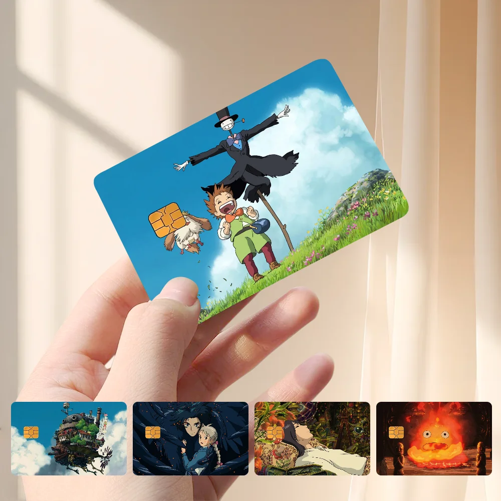 H-Howls Moving CastleS Card Stickers Credit Card Protector Stickers Resist Scratches And Abrasions