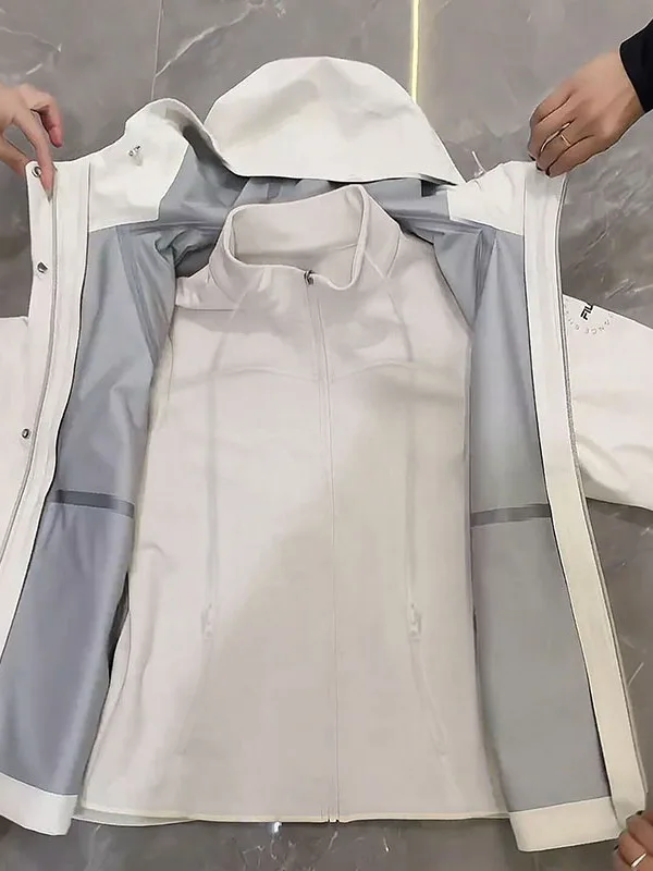 Dames Slim Fit Fce gevoerd donsjack Binnenvest Thiened Herfst Winterjas Ademend Rechte buis Polyestervezel