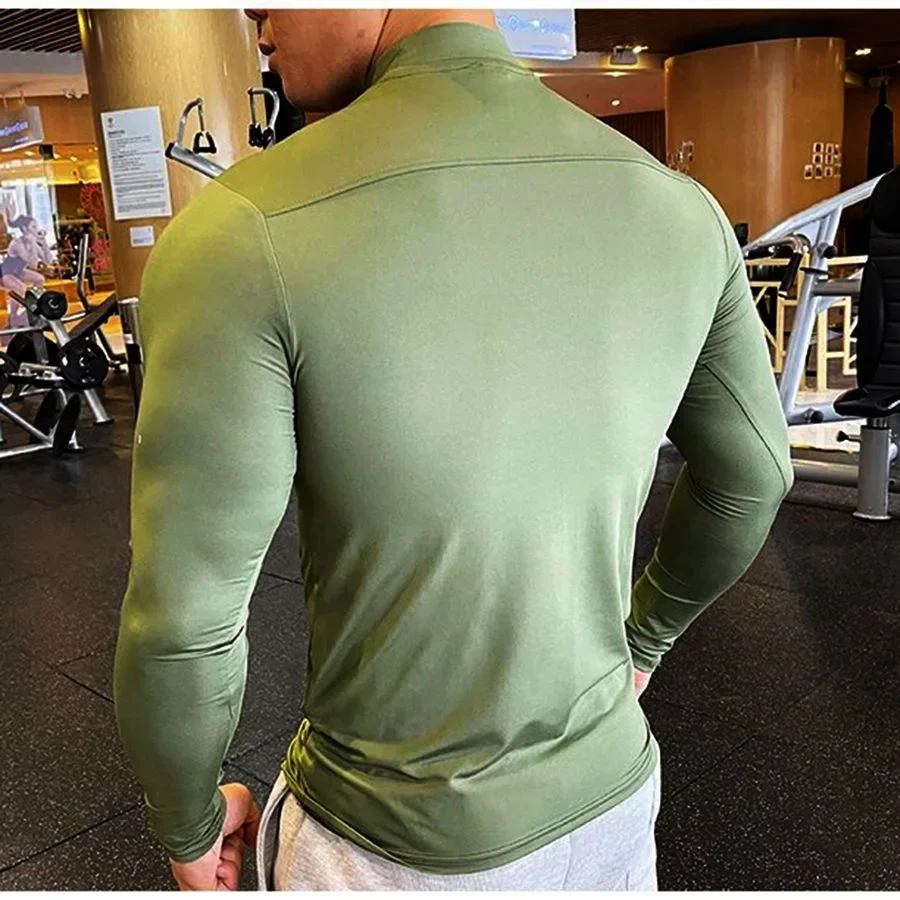 FitnessT-shirt Men Compression Shirt Quick Dry Training Wear Gym Running Long Sleeve Tees Top