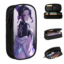 Shinobu Kochou Demon Slayer Pencil Case Cute Kimetsu No Yaiba  Devil's Blade Anime Pen Bag Student Students School Pencil Pouch