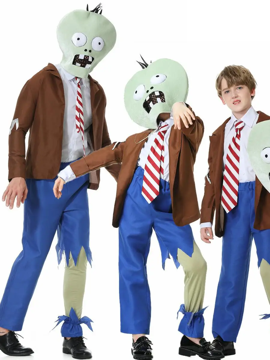 Nowa seria kostiumów na Halloween dla dorosłych i dzieci o tematyce roślinnych zombie, skręconych zombie, do odgrywania ról, horror, poliester...